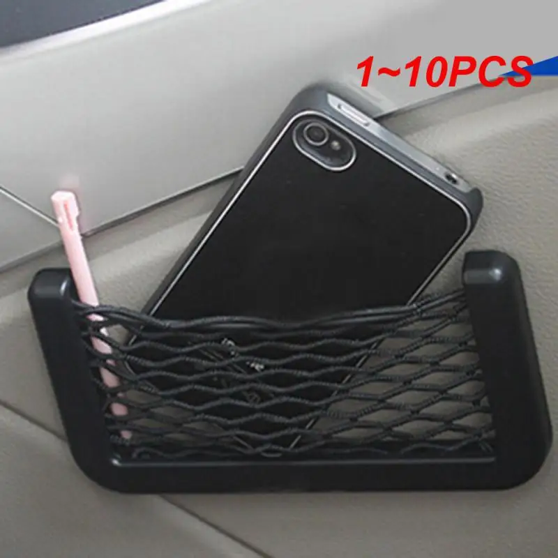 1~10PCS Car Back Rear Mesh Trunk Seat Elastic Cage Auto Organizer Seat Back Bag String Net Sticker Universal Storage Bag