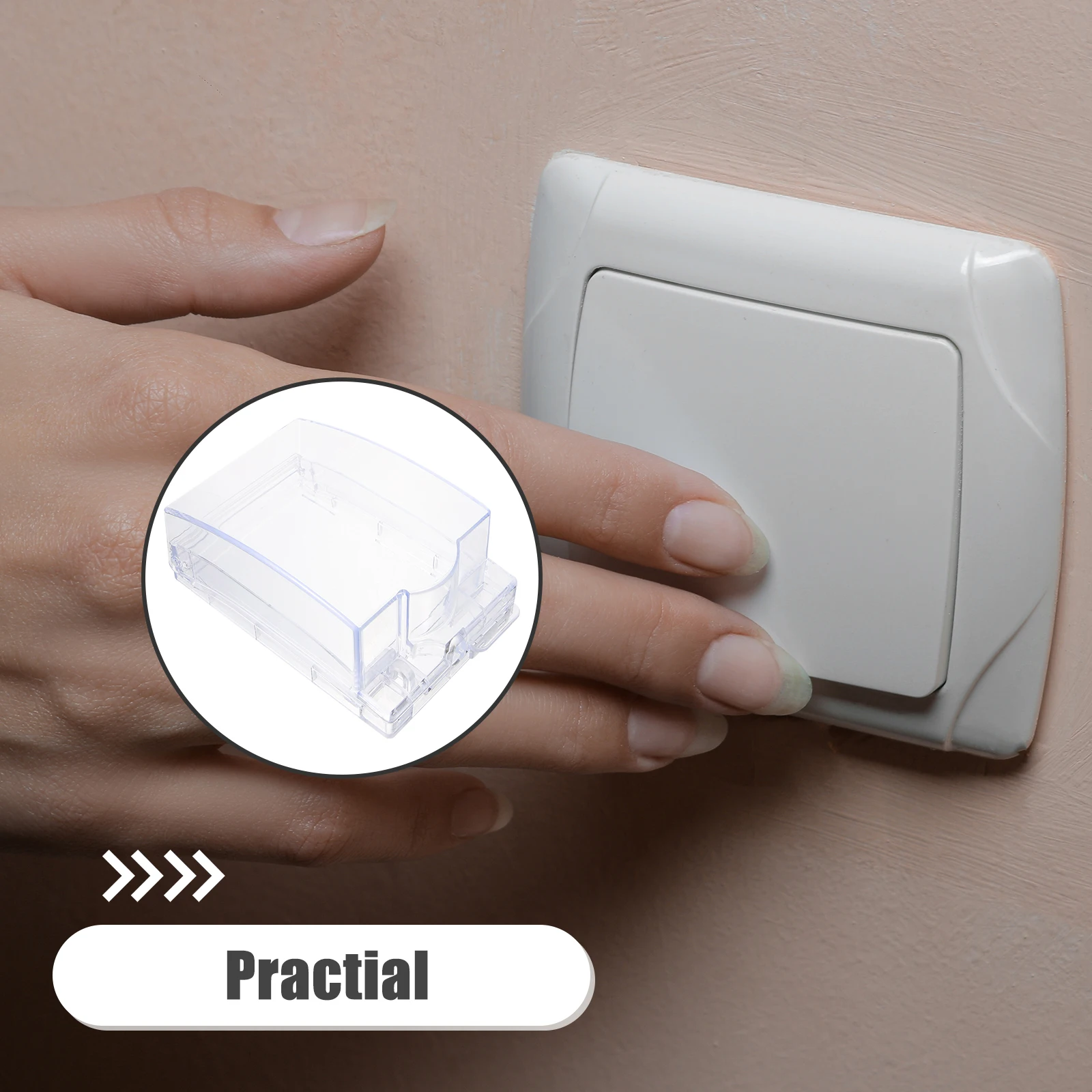 Bathroom Socket Cover Waterproof Fireproof Outlet Protective Adhesive Cover Splash Proof Oil Resistant Wall Socket Protector