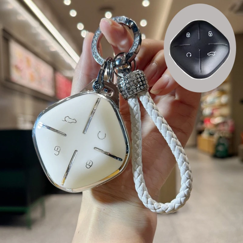 

For Chery Jetout X-1 Plus DTC 2022 2023 TPU Car Key Case Car Remote Key Protection Shell Fob