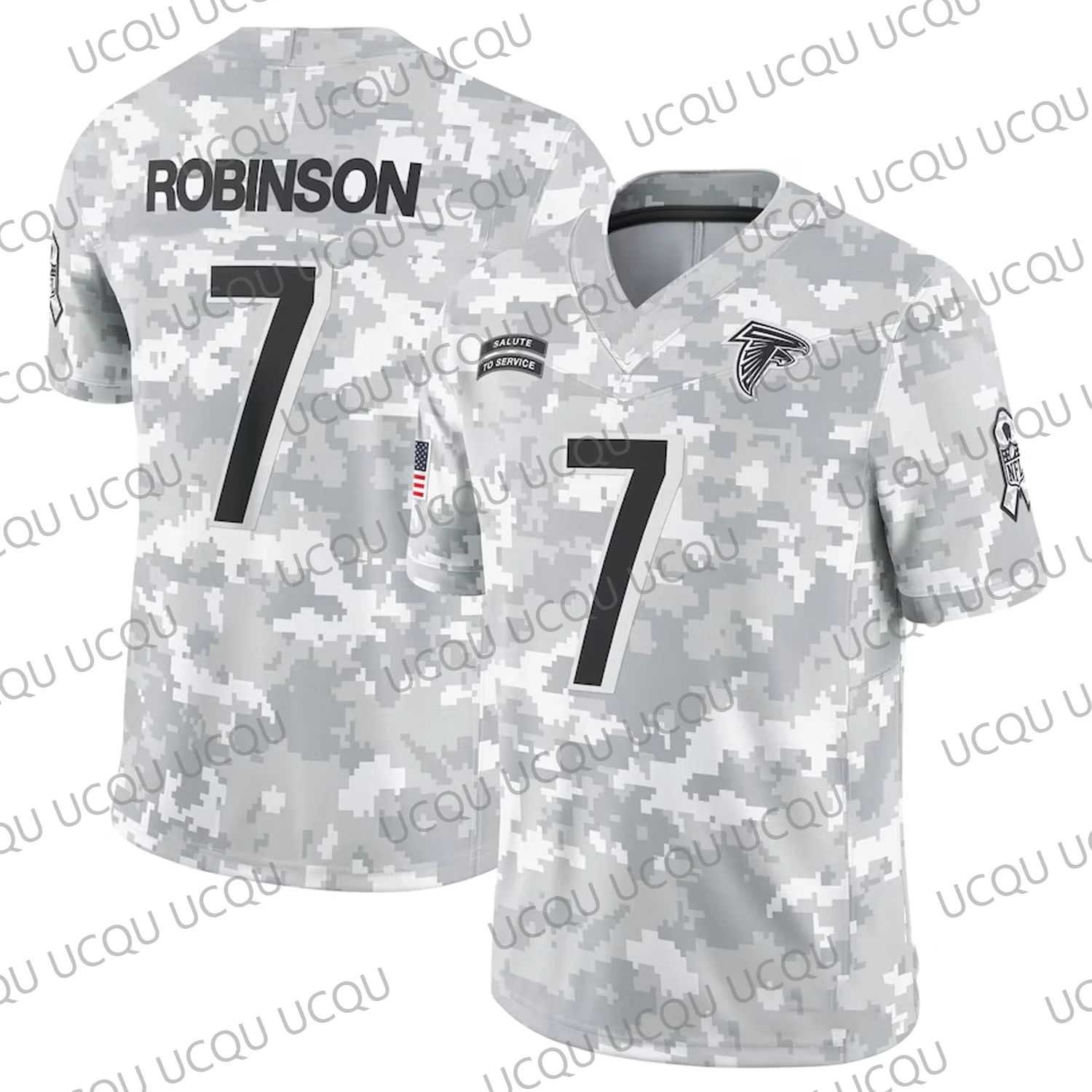 2024 New Arriavl Replica Rugly Jersey Robinson7  Salute to Service Limited Jersey Arctic Camo Oversized 3D printed Tops