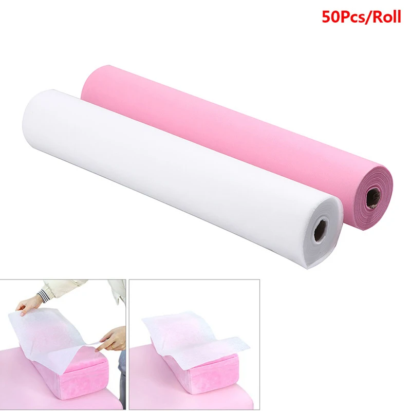 50 stücke/Rolle Einweg-Vlies-Schönheits salon Tattoo Clean Pad wasserdichte Abdeckungen Doppels chicht Tischdecken Massage Beauty Spa Pad