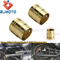 Motorcycle Brass Drilled Exhaust Tip For 2
