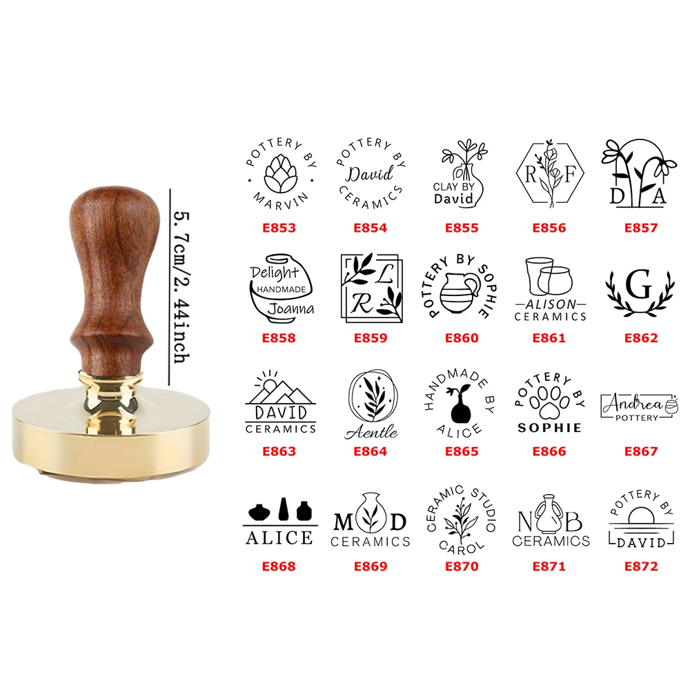

Custom Pottery Stamp Personalized Clay Brass Stamp for Ceramic Custom Text Seal Soap/ice/pottery Stamp Diy Ploymer Clay Craft