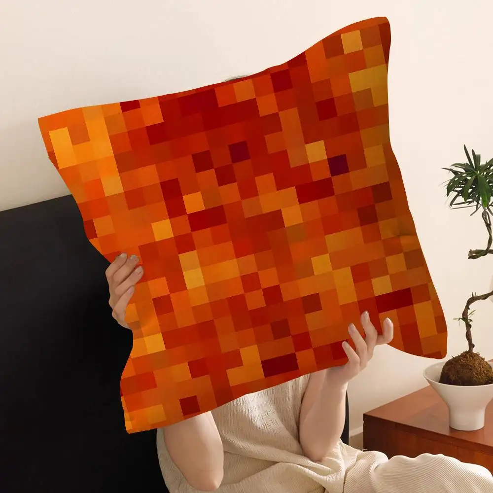 Mosaik-Pixel-Kissenbezüge für Zuhause, Bettwäsche, dekorativer Kissenbezug, Hochzeit, superweicher Kissenbezug – Detail 17