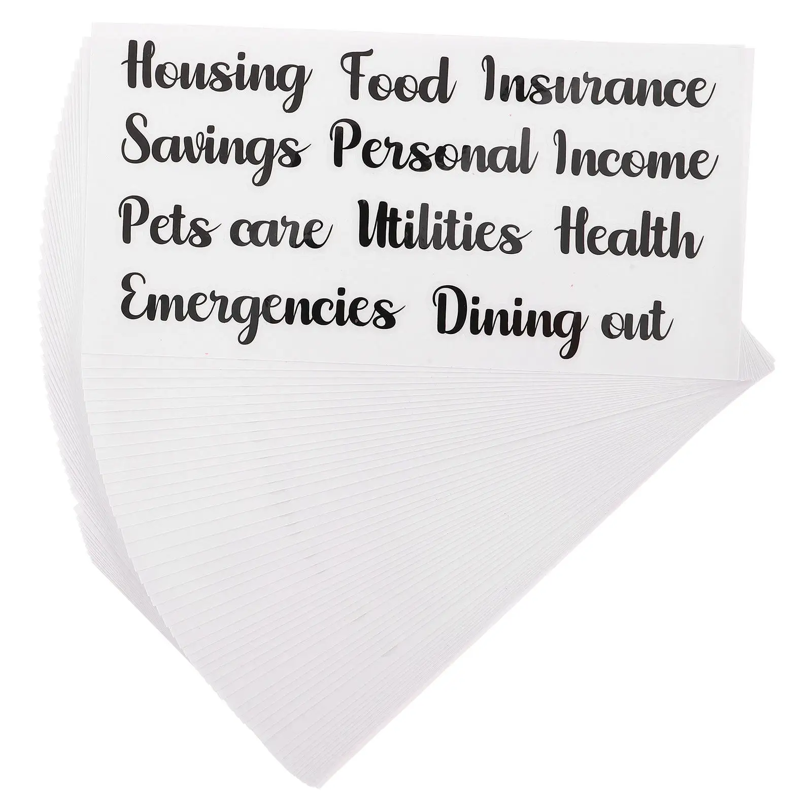

50Pcs Budget Envelope Stickers Waterproof Letter Label Stickers for Cash Envelope Budgeting Cash Stuffing Labels Expense Tracker