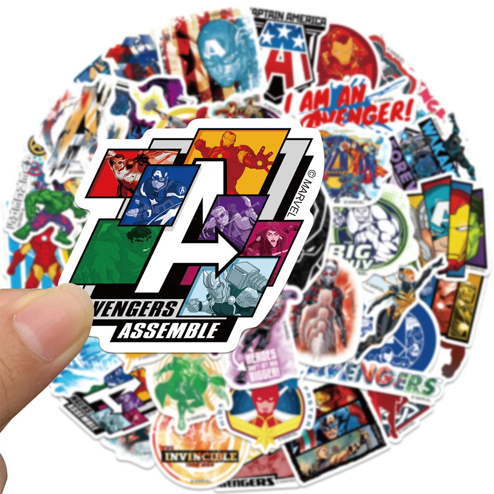 10/30/50PCS Disney Cartoon Marvel Superheroes Stickers DIY Laptop Luggage Skateboard Graffiti Decals Fun for Kid Toys