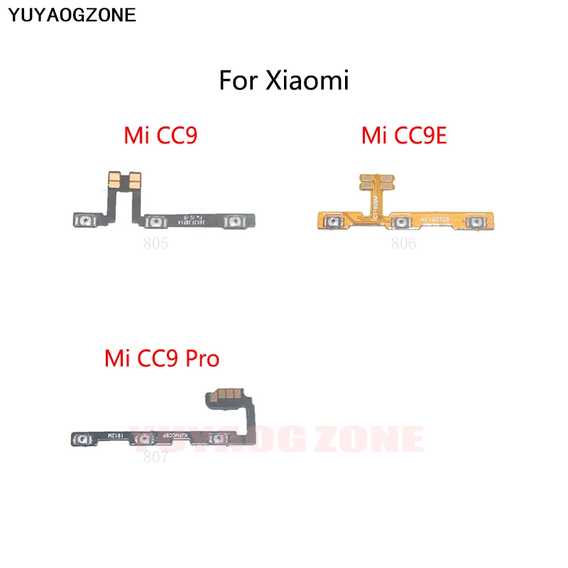 

Power Button Switch Volume Mute Button On / Off Flex Cable For Xiaomi Mi CC9 Pro CC9E