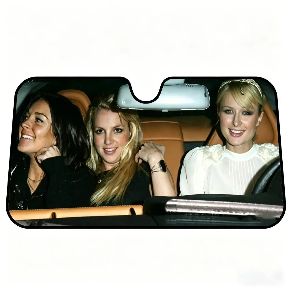 P-Paris, Britney, Lindsay, Hilton-S Sonnenblende für Auto-Windschutzscheibe, Faltbarer Sonnenschutz für Fahrzeuge – Detail 10