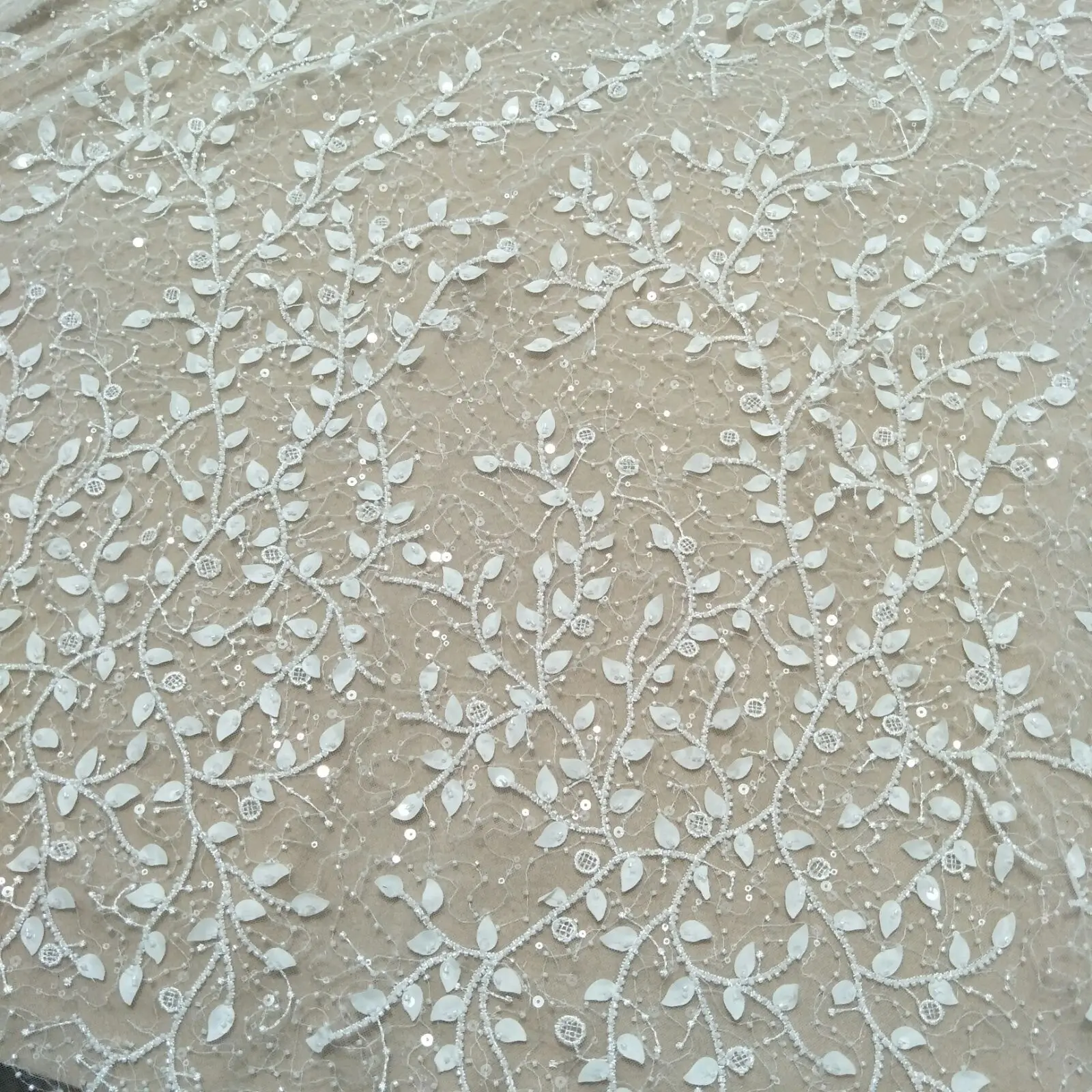 Abito da sposa abito in tessuto di pizzo tessuto di pizzo foglia da sposa tessuto di pizzo di qualità superiore pizzo da sposa farbic vendere a