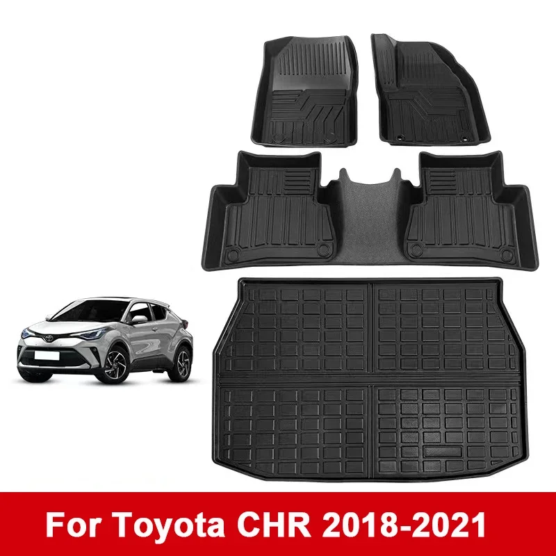 for2018-2021 Toyota CHR left-hand drive right-hand drive car floor mat liner tray floor mat driving waterproof car  trunk mat