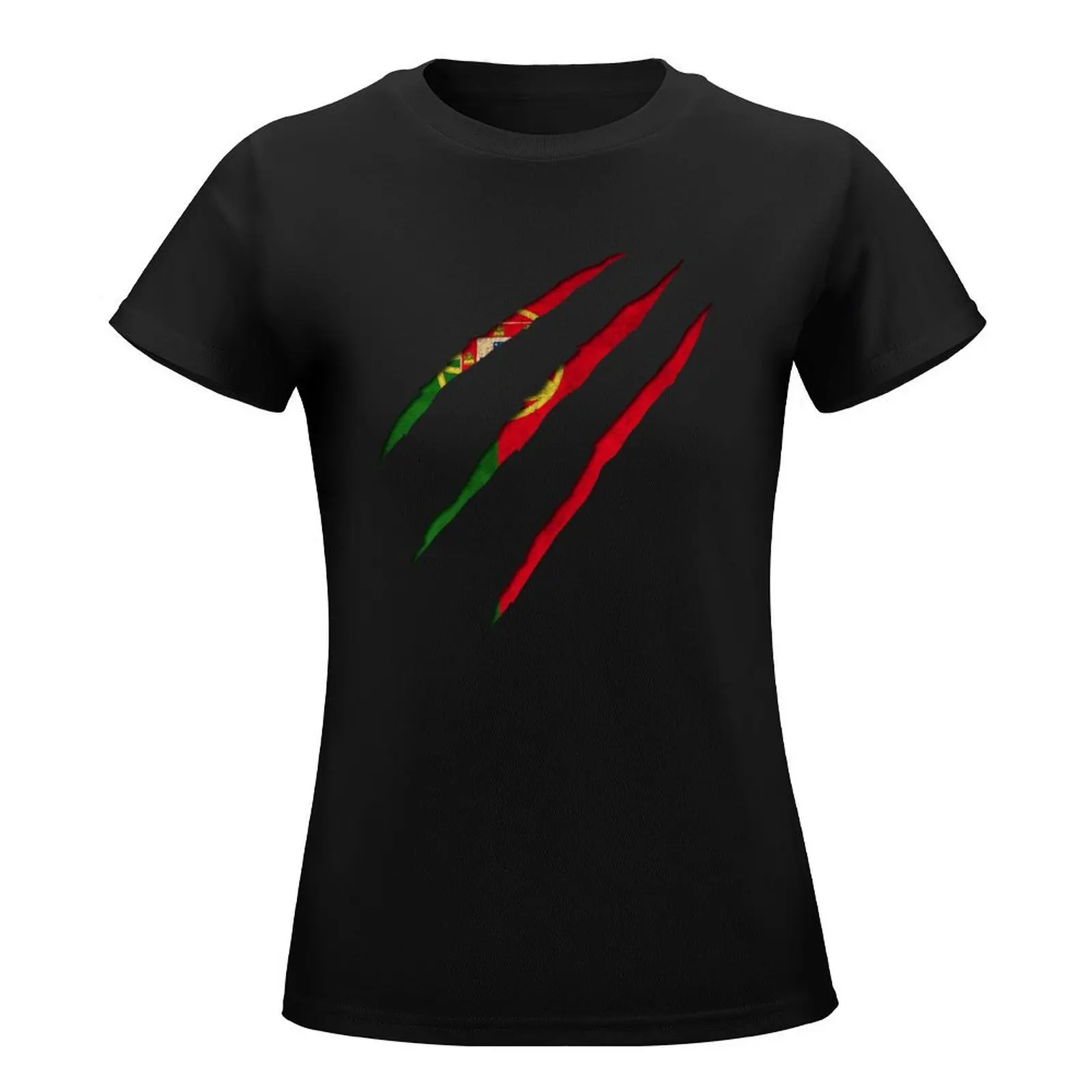 Portugal flag T-Shirt Short sleeve tee hippie clothes summer clothes tops Women