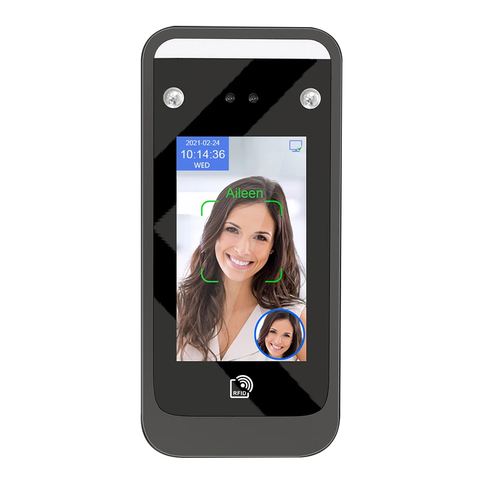 4.3 Inch Facial Recognition  2MP Camera AI Visible Light Door Access Control System Biometric Face Recognition