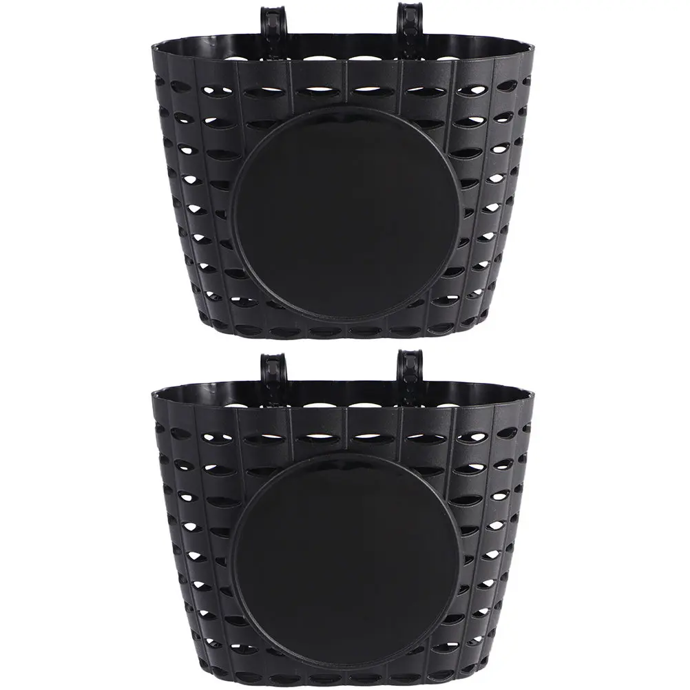 

2Pcs Bike Basket Plastic Detachable Front Storage Large Capacity Bike Holder Cycling Supply Water Resistant