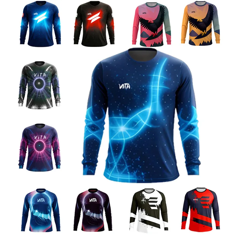 

Men Long sleeve motocross Cycling Jersey BAT Fox Downhill Mountain Bike Shirt MTB Offroad DH Motorcycle Maillot Ciclismo Hombre