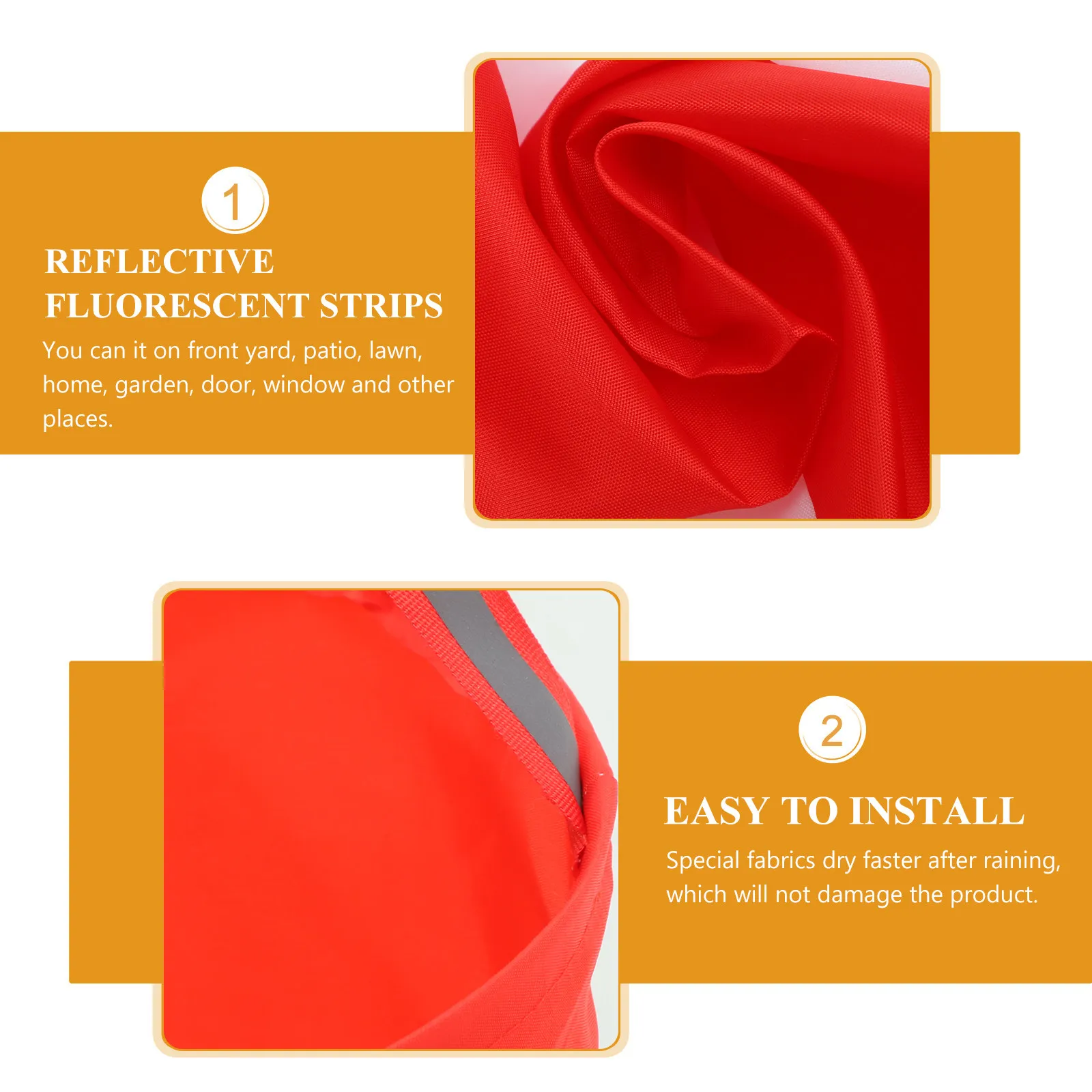 

Reflective Waterproof Windsock Outdoor Hanging Flag Oxford Cloth Wind Direction Indicator Garden Yard Decoration Weather Vane