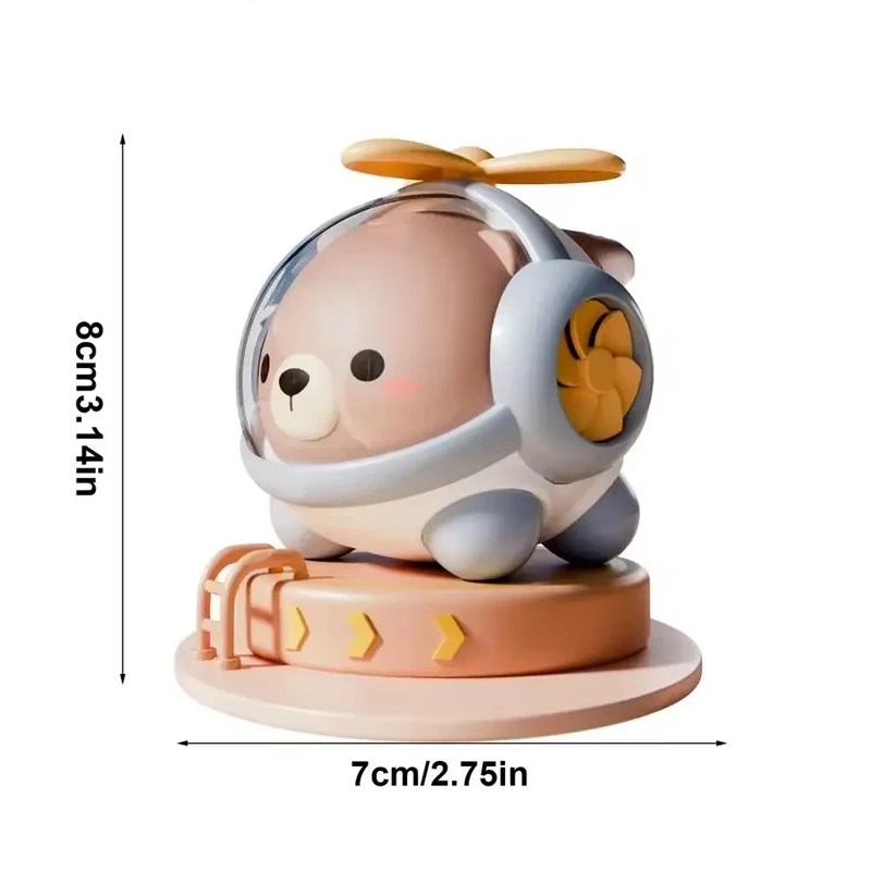 Montessori Educational Baby Toys 6 to 12 Months Animal Panda Bear Helicopte Whistling Spinner for Travel Christmas Birthday Gift