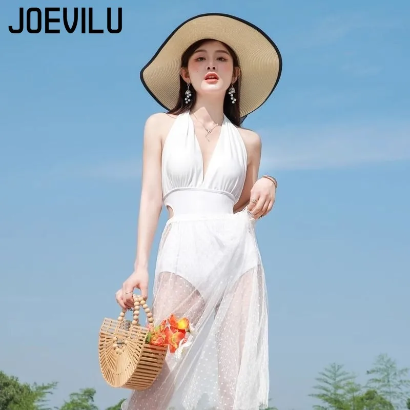 

Women's Sexy Black Swimwear Adult Sexy Pure Lust New One-piece Slightly Fat Cover Meat Senior Sense of Seaside Swimming Bodysuit
