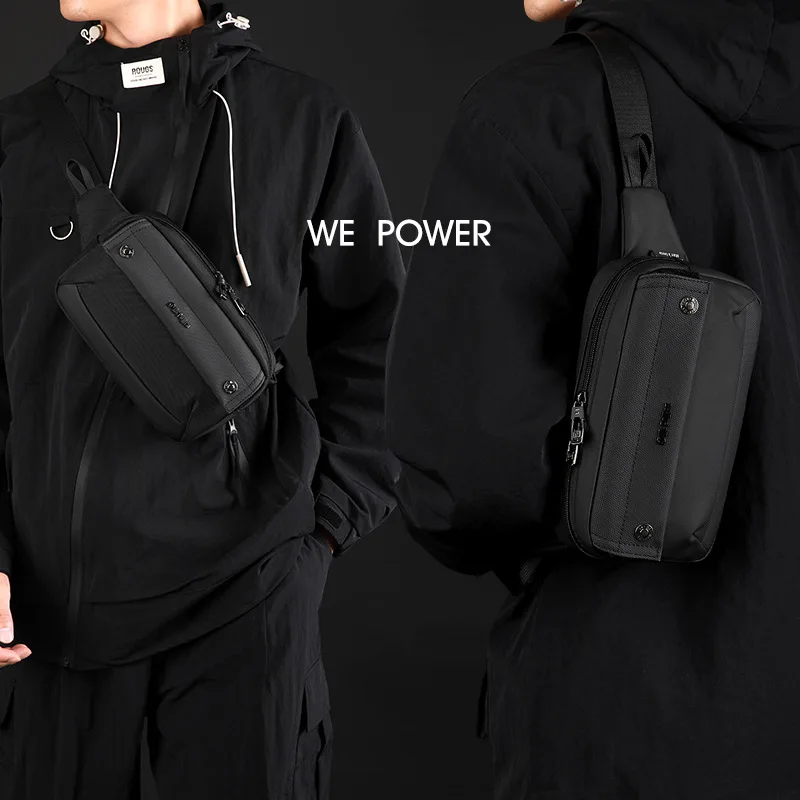 حقيبة ظهر كروس قابلة للطي من نسيج النايلون المقاوم للماء للرياضة واللياقة البدنية، حقيبة صدر محمولة لركوب الدراجات والسفر والتنقل #2