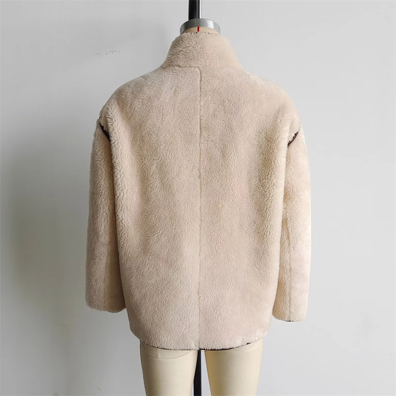 KEYANKETIAN Winter New Women's Fake Fur Fleece Jacket Leisure style Stand collar Single Breasted Loose Thick Warm Greatcoat Top