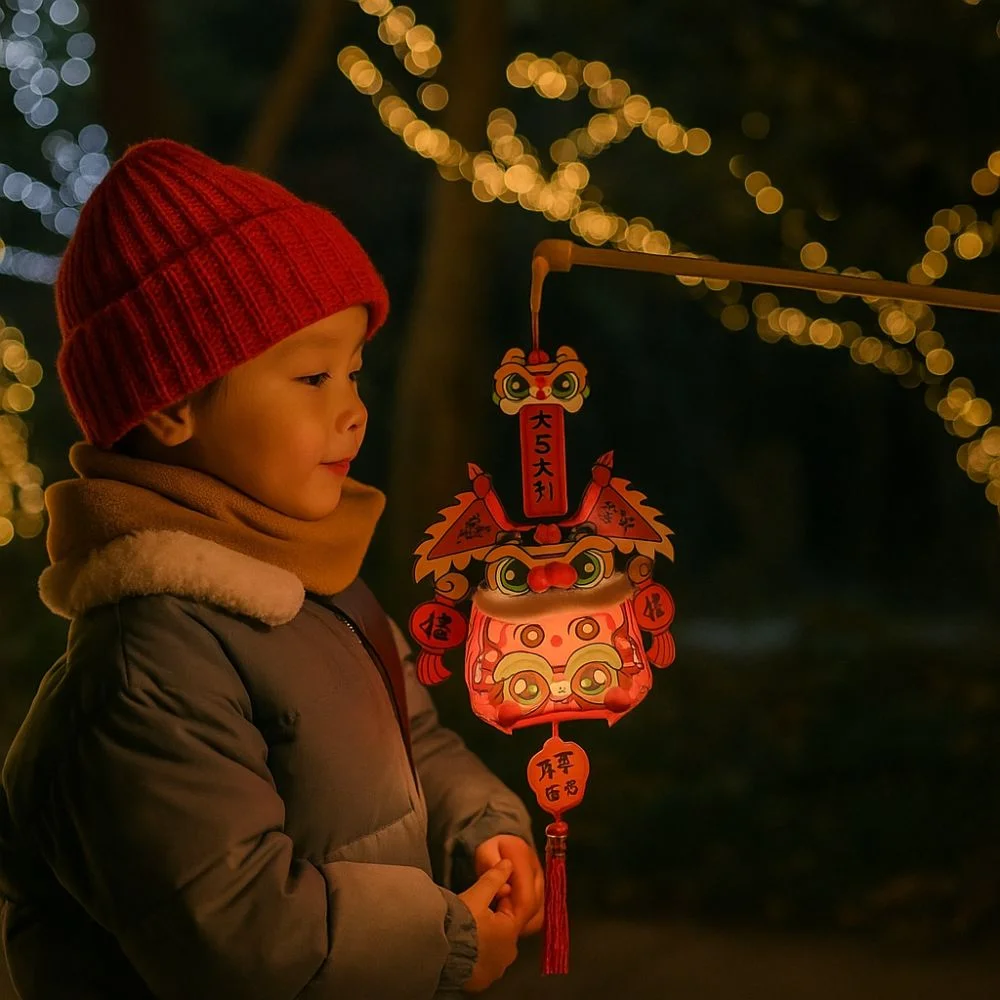 

Chinese Style Portable Rabbit Lantern Handmade Cartoon Handheld Rabbit Lantern Traditional Craft with Tassel