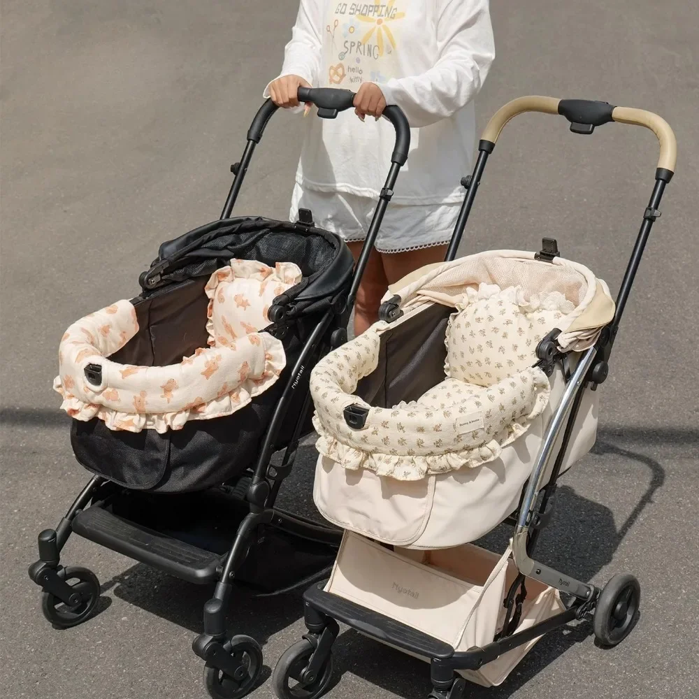 Detachable Dog Stroller Cushion Pad - Ultra Soft,2-Sided Design, Pet Stroller Mattress Reversible, Easy Clean