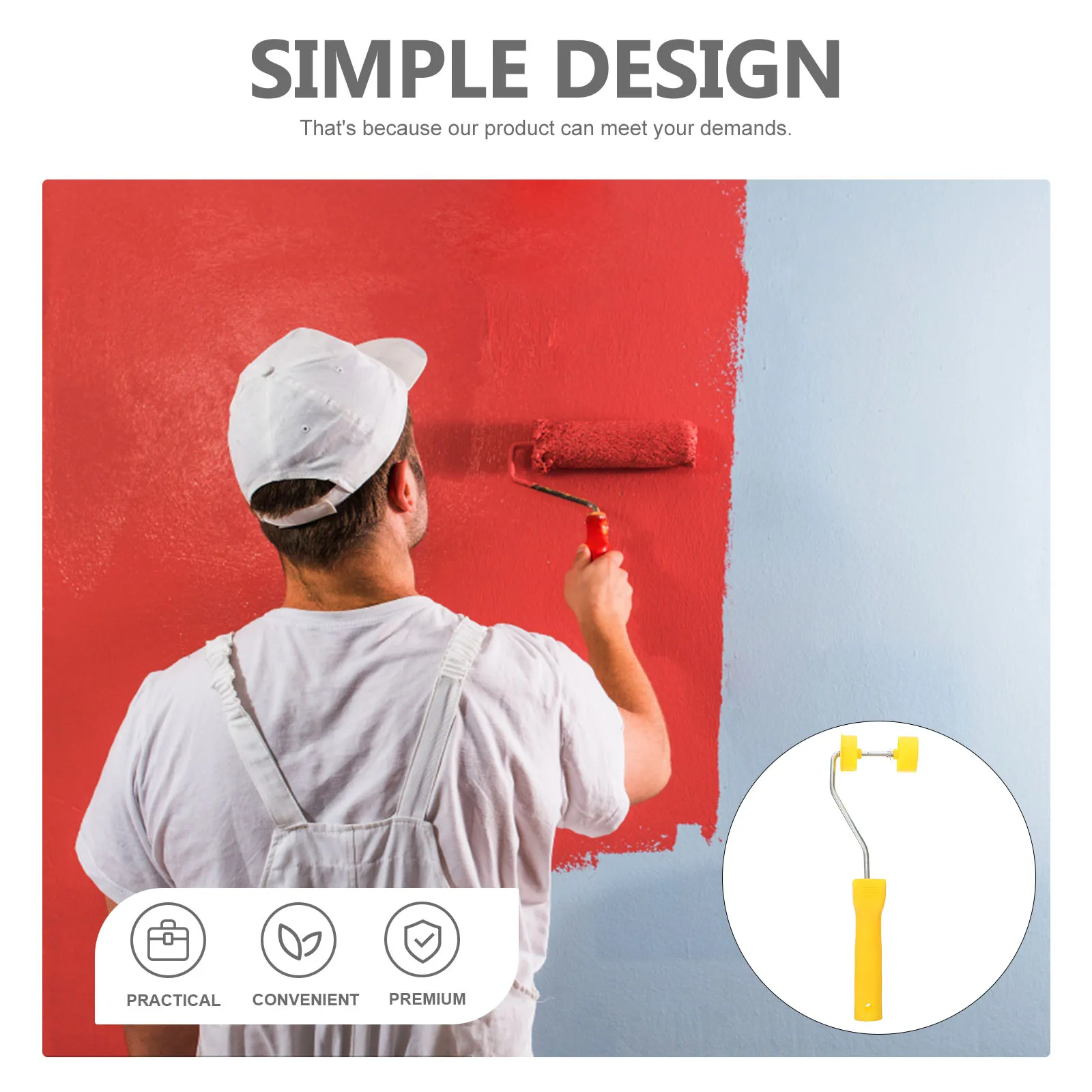 

Painting Roller Holder Adjustable Paint Roller Frame for Home Wall Ceiling Painting Efficient Paint Supplies Handle