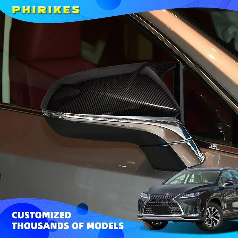 

For Lexus NX 200 200t 300 300h 2014-2019 Rearview Side Mirror Covers Cap Carbon Fiber/Black For Lexus RX 200t 330 300 350 450