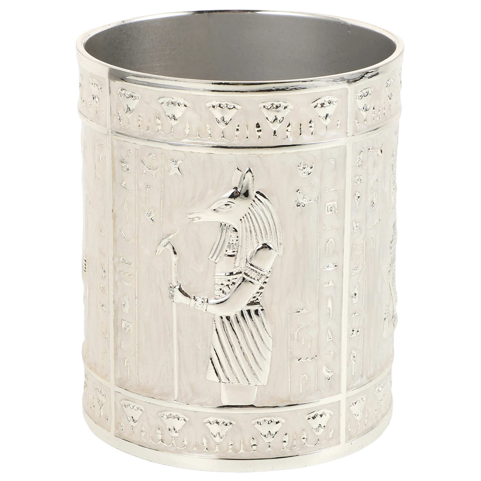 

1Pcs Egyptian Statue Pen Holder Vintage Retro Style Desktop Office Pencil Organizer Artistic Decoration