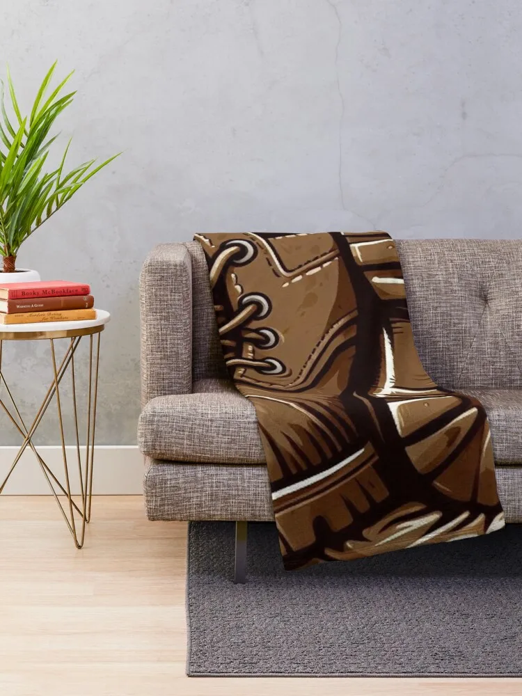 Trapper's Muddy Foot Throw Blanket Designers For Decorative Sofa Blankets