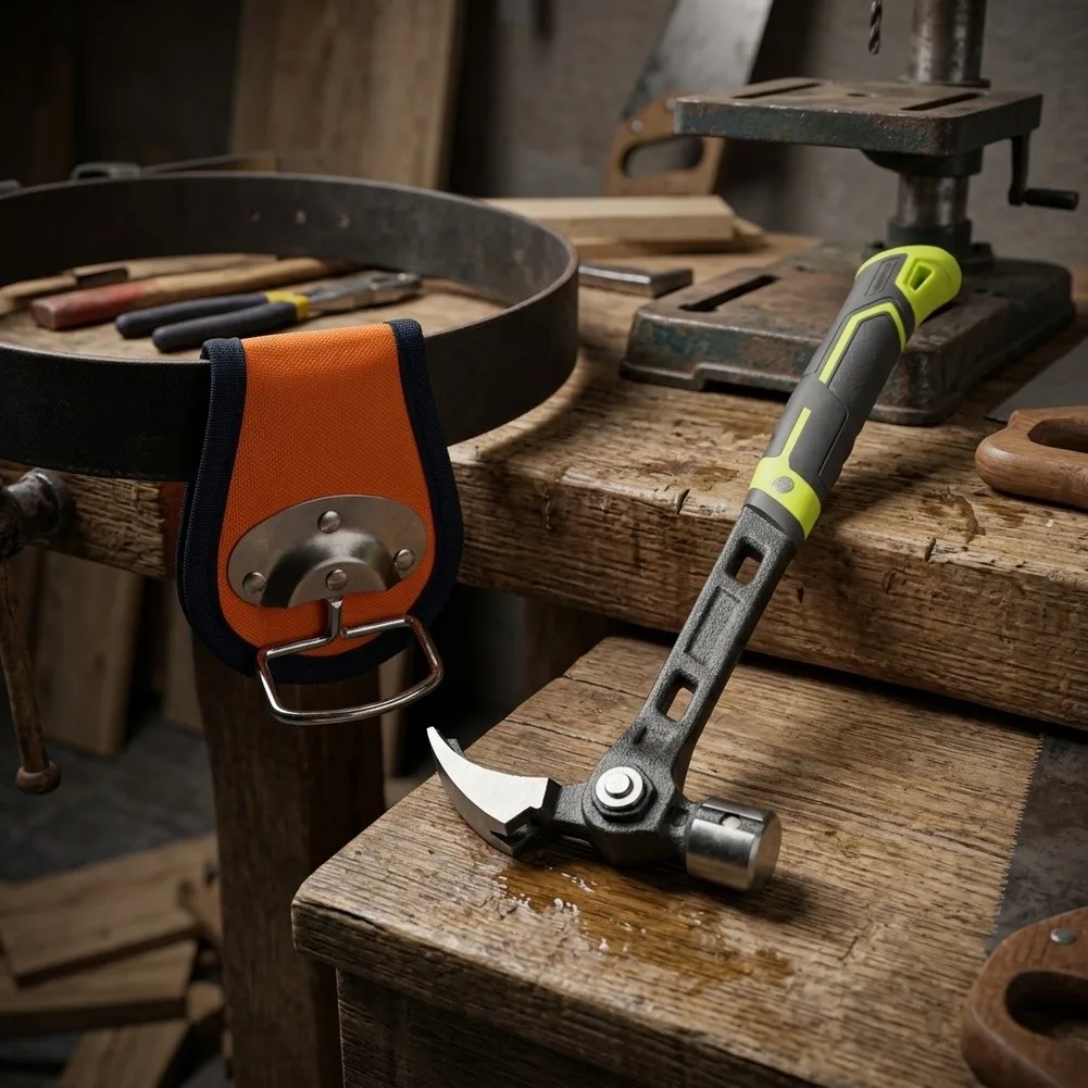 Multi Functional Adjustable Claw Hammer 35.5 for x 10 for x 3.5cm with Magnetic Nail Grip and Comfort Handle for Home Workshop