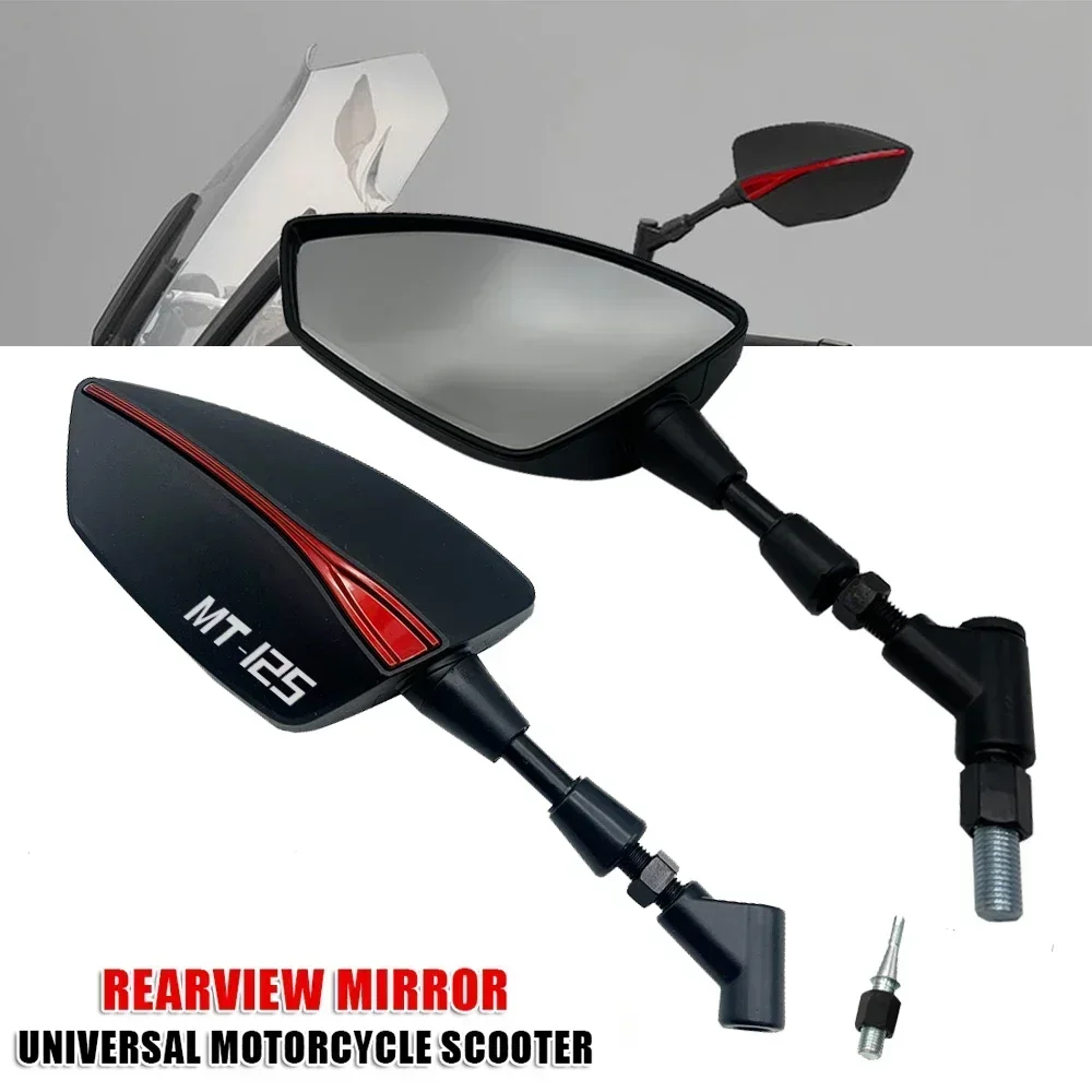 For Yamaha MT-125 MT 125 MT125 2014-2022 2021 2020 2019 2018 Motorcycle Adjustabale Side Rearview Mirrors Universal Rearview