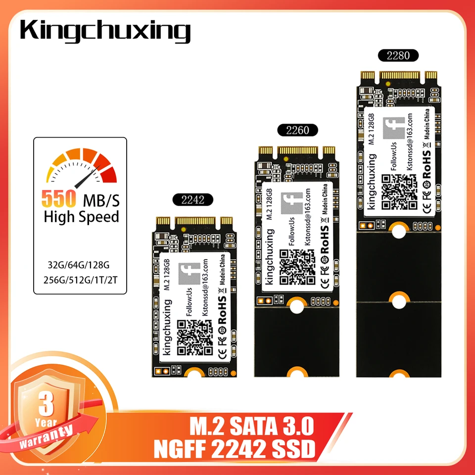 Kingchuxing M.2 NGFF SSD 2280 2260 2242 1TB 512GB 256GB 128GB SATA