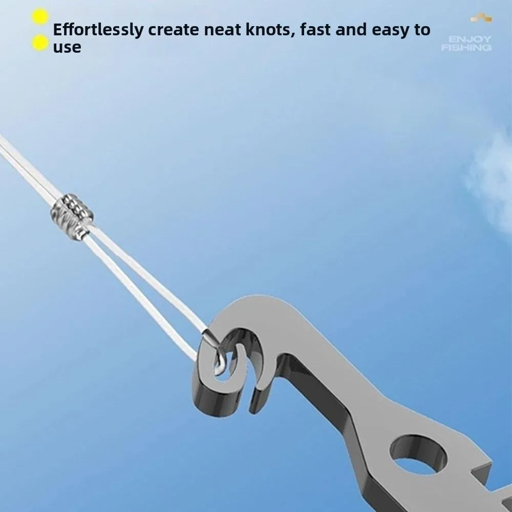 6-in-1 Fishing Hook Remover Integrated Structure Quick Hook Removal Fishing Knot Tyer Stainless Steel Knot Tying Function
