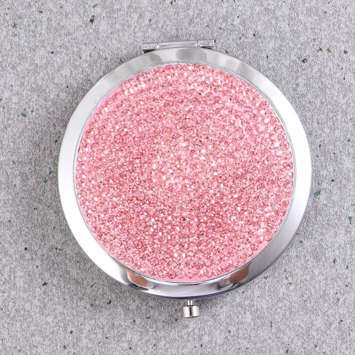 

Rhinestone Mirror Travel Makeup Purse Folding Pocket Portable Small Hand Personal Mirrors