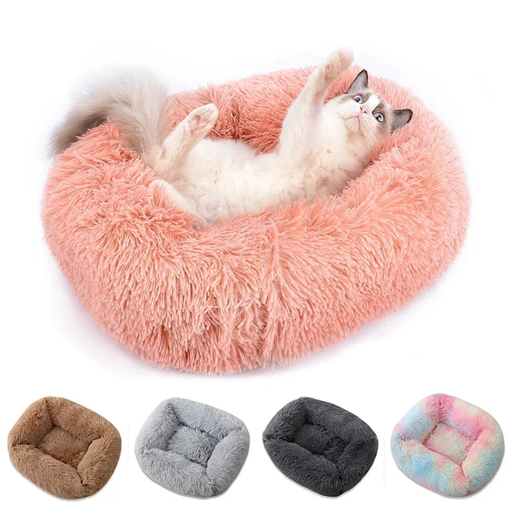 

1Pcs Plush Square Pet Kennel Large and Small Dogs Fall and Winter Sleeping Cozy Dog Kennel Cat Kennel Pet Supplies