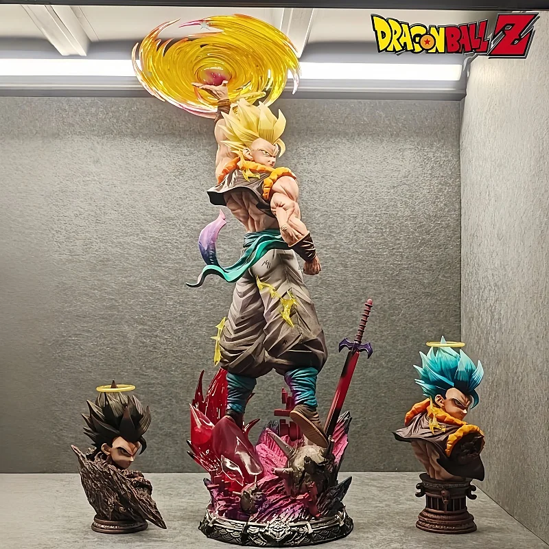 

Фигурка Jt Statue Dragon Ball Z Gogeta с 3 сменными головами, Супер Сайян, 45 см/17,72 дюйма, ПВХ, коллекционная модель, игрушка, подарок