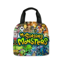 New My Singing Monsters Monster Concert Lunch Bag Elementary School Students Portable Ice Bag Children Zipper Shoulders Mochila