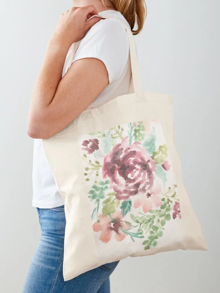 Burgundy Rose Tote Bag Candy bags Fabric bag Custom bag