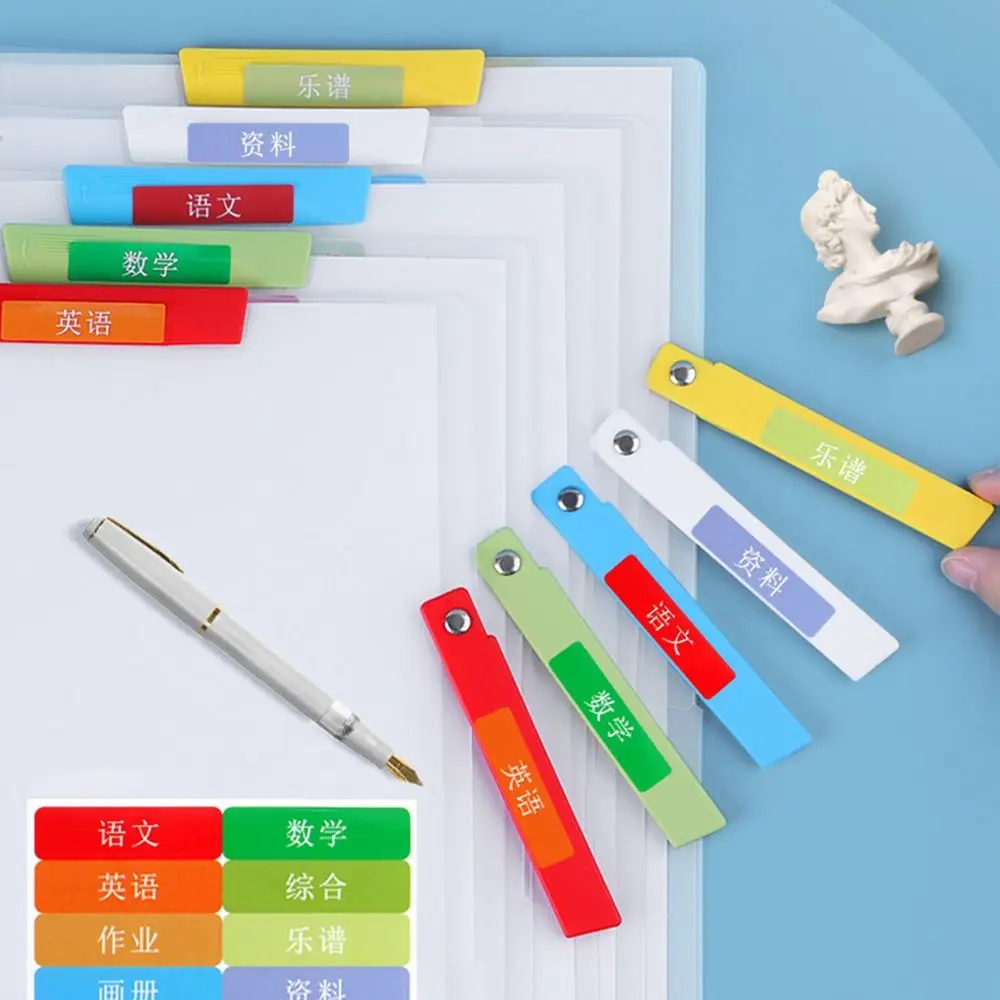 Classeur A4 à Ouverture Latérale, réinitialisation de Rangement pour Papier de Test Transparent avec Étiquette, Anti-Poussière, 5 Pièces