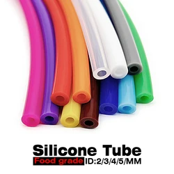 Multi-Color Silicone Tube ID 2 3 4 5 mm Flexible Rubber Hose Food Grade Soft Drink Pipe Water Connect for Coffee/Liquid Transfer
