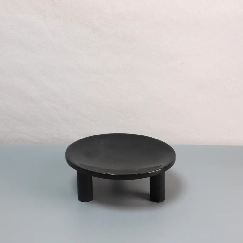 Simple Wabi-Sabi Style Trays Marble Round Three-Tier Trays Fruit Coffee Sales Office Storage Durable Home Decor Tabletts ZY40TP