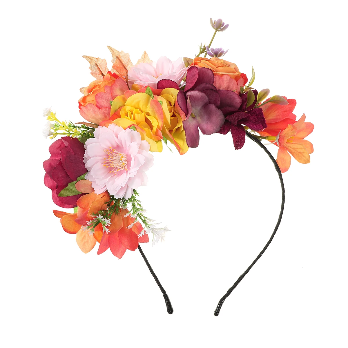 Beautiful Flower Hair Crown Women Grils Prom Wedding Festival Headband Princess Hairband Hair Accessories Spring Bohemia Wreath