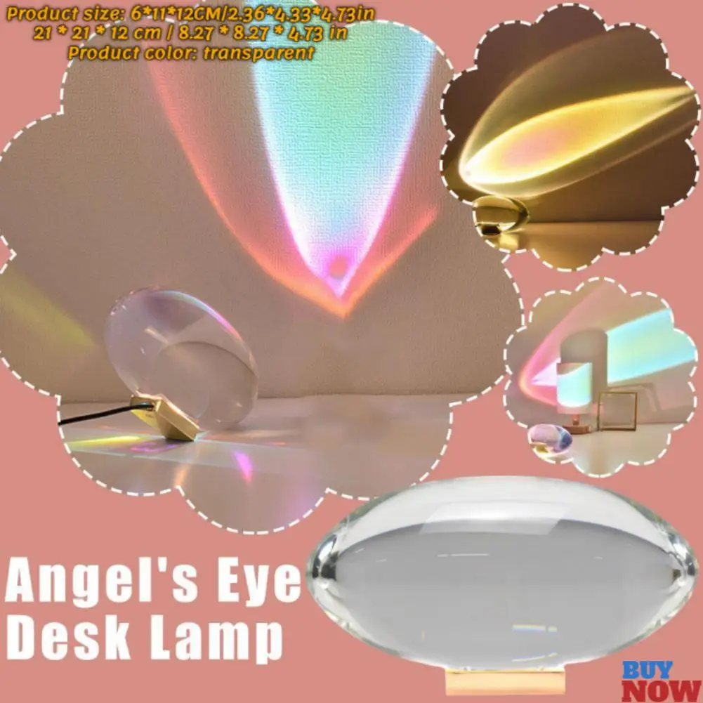 NEW RGB Dream Angel Eye Ambiance Light Home Crystal Decoration Angel Tears Sunset Projection Lamp Bedroom Bedside Night Light