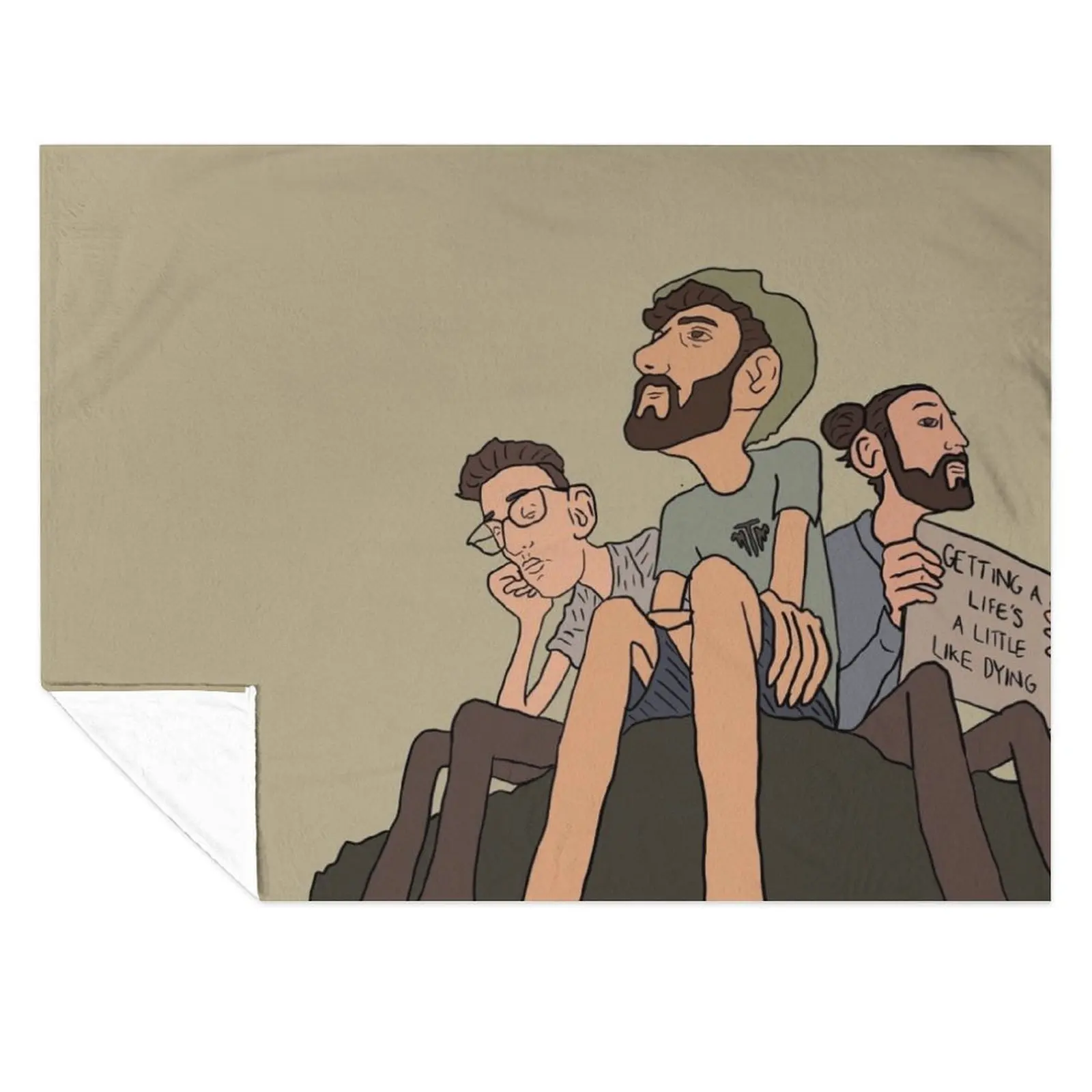 

Ajr the maybe man album Throw Blanket Flannel Fabric Cute Bed covers Blankets