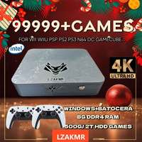 LZAKMR NEW Upgrade AK1 Pro Game Box Dual System Windows11 2TB Game System 99999+GAME For PS2 PS3 WII SS GAMECUBE Sega Saturn
