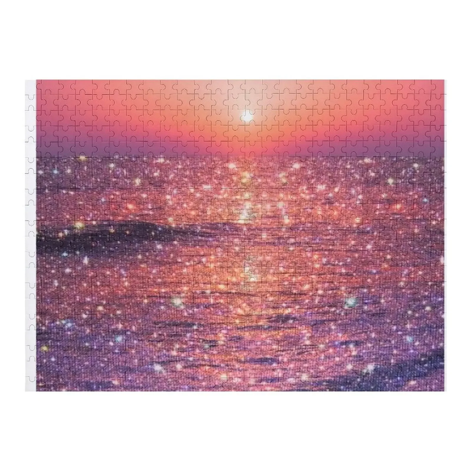 

Sunset And Glitter Ocean Jigsaw Puzzle Wooden Decor Paintings Custom Kids Toy Woods For Adults Puzzle