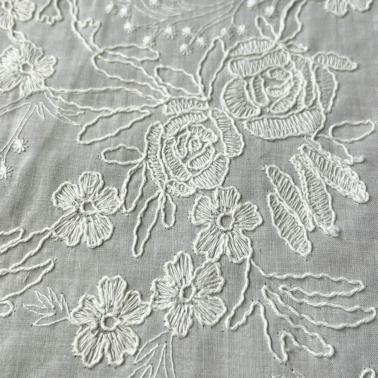 New 100% cotton coiled rope embroidery floral fabric for Women's children's clothing Home decor fabric DIY sewing