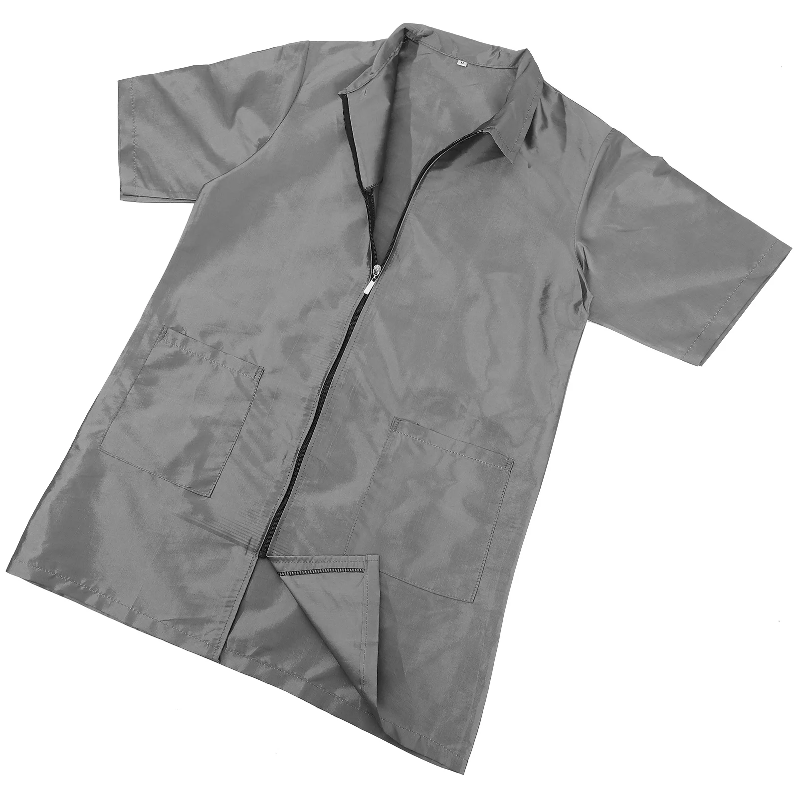 مريلة حلاقة بأكمام قصيرة للنساء، ملابس عمل للعناية بالحيوانات الأليفة، ملابس للعناية بالكلاب، نسيج بوليستر مريح