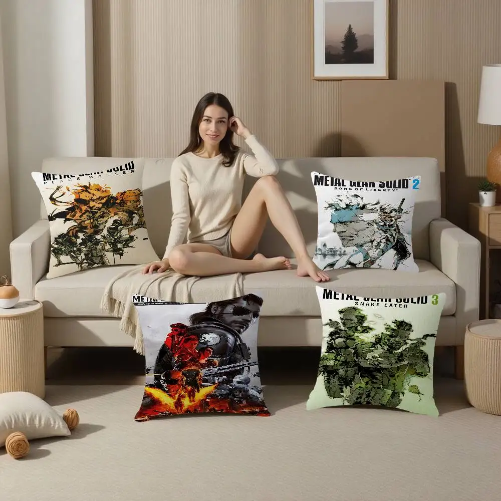 Game Metal Gear Solid Solid 2 3 4 Lucky Dragon pillow cover sofa cushion cover home room decoration children gift