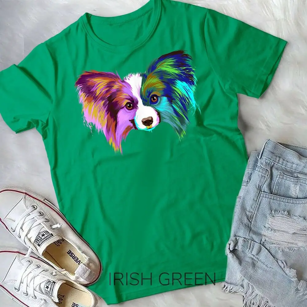 Colourful Dog Papillon T-Shirt Unisex T-shirt